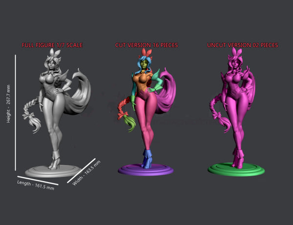 Ahri Bunny Anime Figures 3D Model Ready to Print