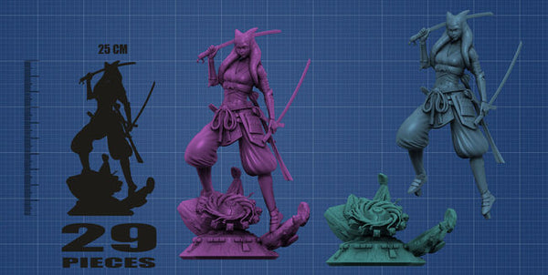 Ahsoka Tano Samurai Concept - Star Wars 3D Model Ready to Print