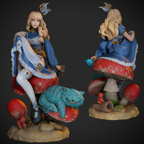Alice in Wonderland 3D Model Ready to Print
