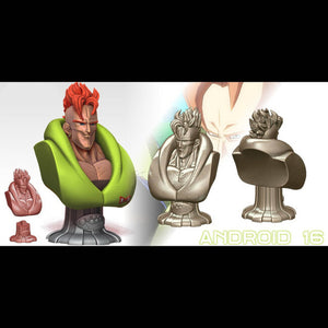 Android 16 Bust 3D Model Ready to Print