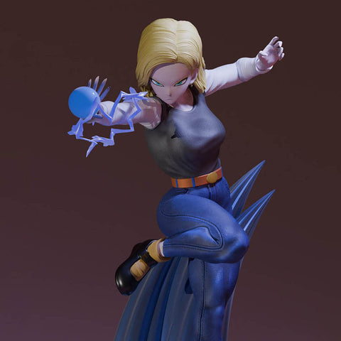 Android 18 Dragon Ball 3D Model Ready to Print