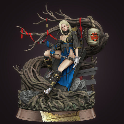Android 18 Samurai Dragon Ball 3D Model Ready to Print