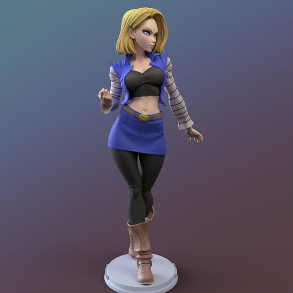 Android 18 Version SFW NSFW 3D Model Ready to Print