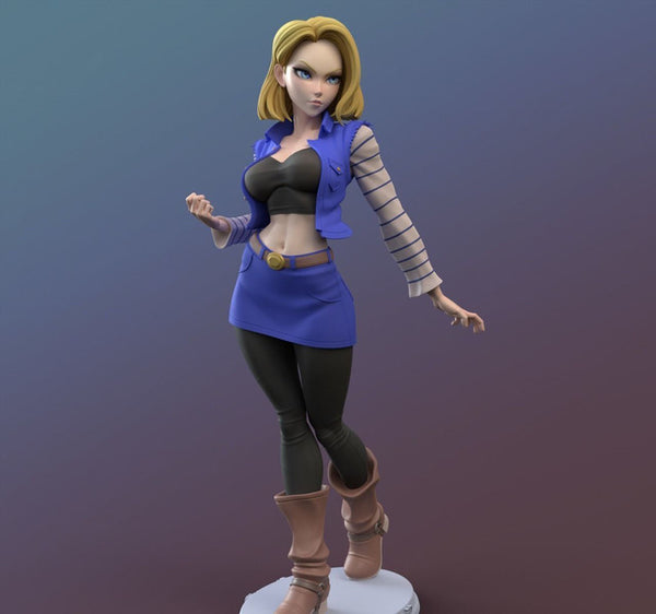 Android 18 Version SFW NSFW 3D Model Ready to Print