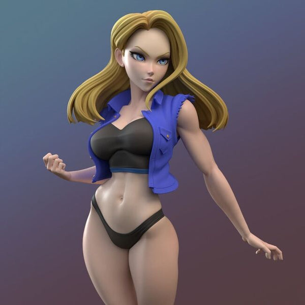 Android 18 Version SFW NSFW 3D Model Ready to Print
