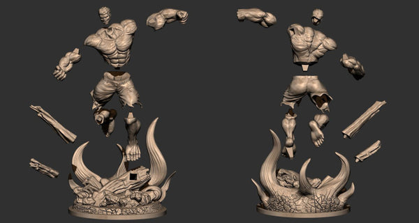 Angry Hulk 3D Model Ready to Print STL