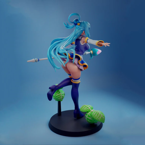 Aqua NSFW Anime Figurine 3D Model Ready to Print