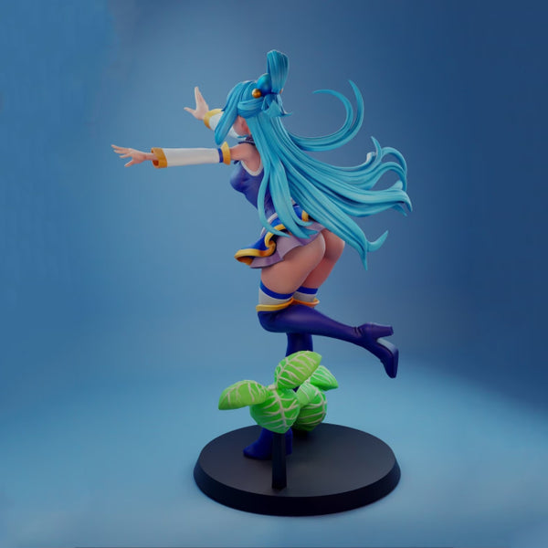 Aqua NSFW Anime Figurine 3D Model Ready to Print