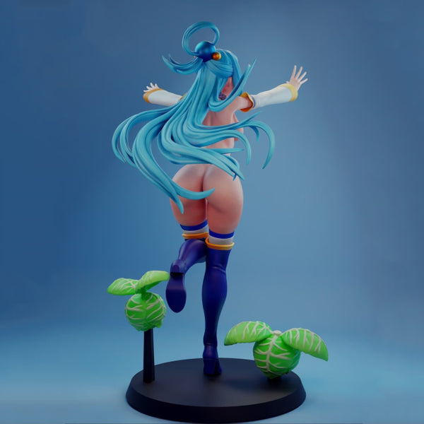 Aqua NSFW Anime Figurine 3D Model Ready to Print