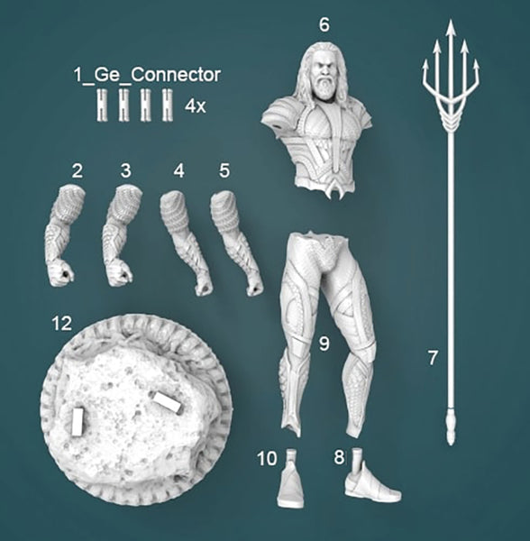 Aquaman Figurines 3D Model Ready to Print