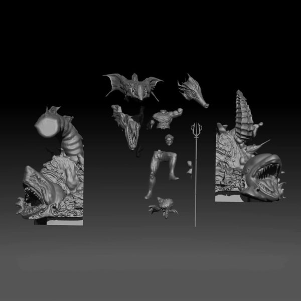 Aquaman on Throne 3D Model Ready to Print