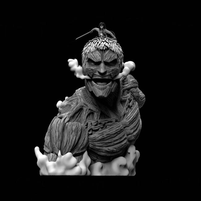 Armored Titan and Mikasa 3D Model Ready to Print