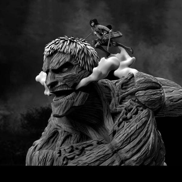 Armored Titan and Mikasa 3D Model Ready to Print