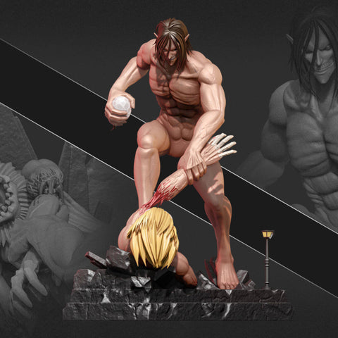 Attack Titan Vs Jaw Titan 3D Model Ready to Print