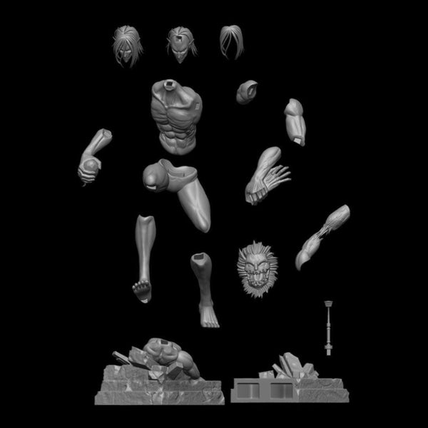 Attack Titan Vs Jaw Titan 3D Model Ready to Print