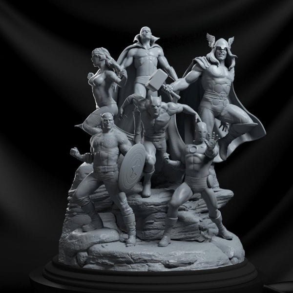 Avengers Diorama 3D Model Ready to Print