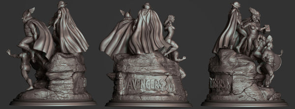 Avengers Diorama 3D Model Ready to Print