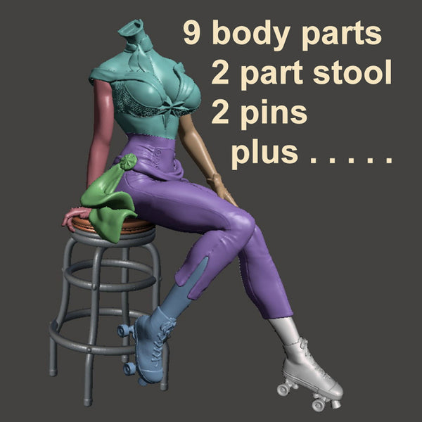 Bombshell Pinups Captain Marvel 3D Model Ready to Print STL