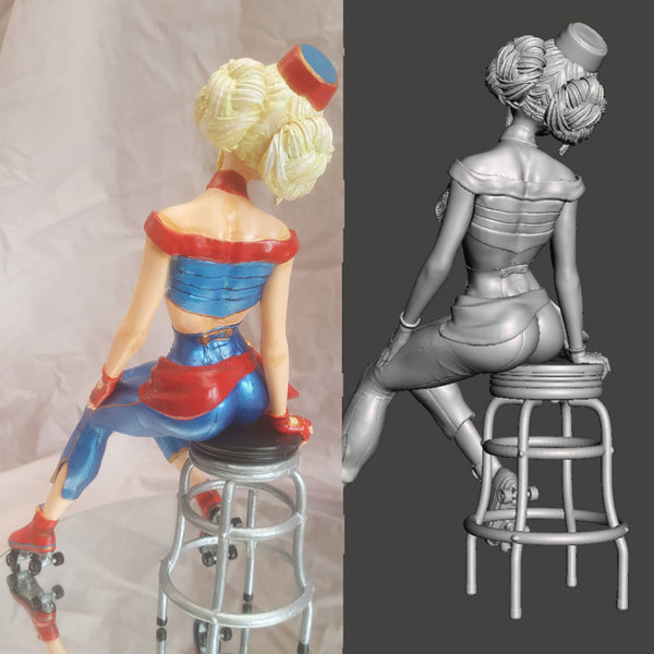 Bombshell Pinups Captain Marvel 3D Model Ready to Print STL