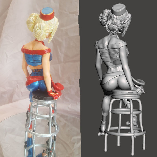 Bombshell Pinups Captain Marvel 3D Model Ready to Print STL
