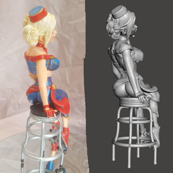 Bombshell Pinups Captain Marvel 3D Model Ready to Print STL