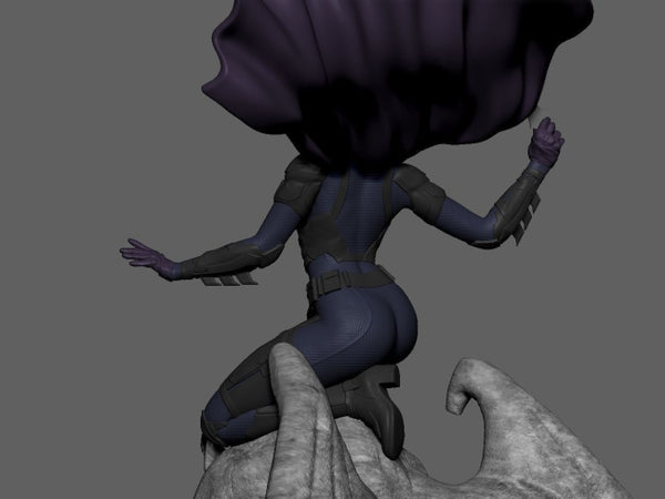 Batgirl Statue of the Devil 3D Model Ready to Print