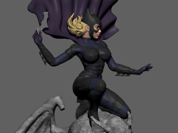 Batgirl Statue of the Devil 3D Model Ready to Print
