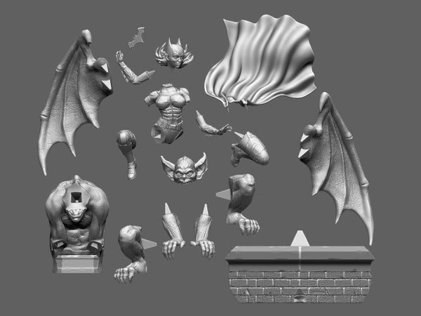 Batgirl Statue of the Devil 3D Model Ready to Print