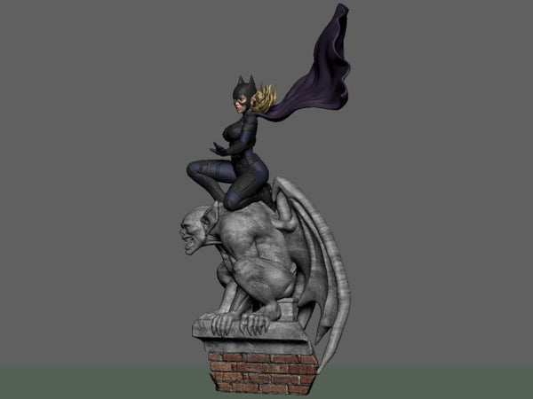 Batgirl Statue of the Devil 3D Model Ready to Print