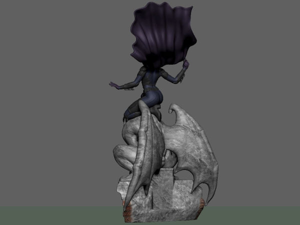 Batgirl Statue of the Devil 3D Model Ready to Print