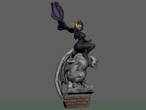 Batgirl Statue of the Devil 3D Model Ready to Print