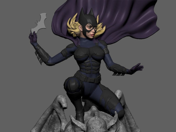 Batgirl Statue of the Devil 3D Model Ready to Print