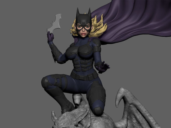 Batgirl Statue of the Devil 3D Model Ready to Print