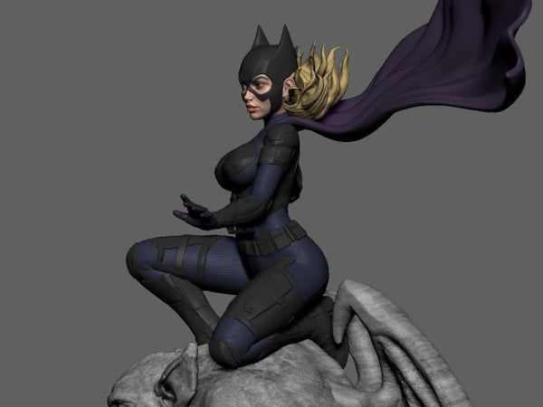 Batgirl Statue of the Devil 3D Model Ready to Print