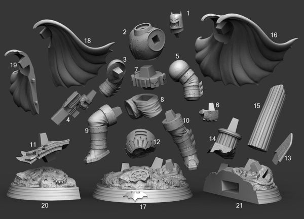 Batman Armored Fan Art 3D Model Ready to Print