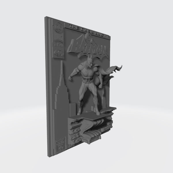 Batman Comic Book Cover 3D Model Ready to Print