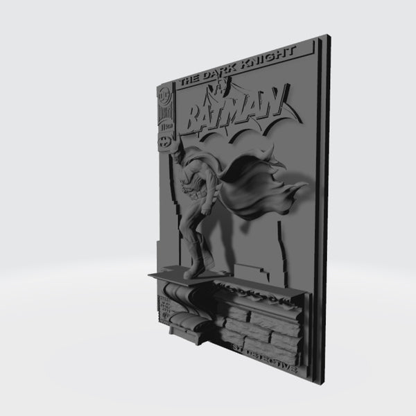 Batman Comic Book Cover 3D Model Ready to Print