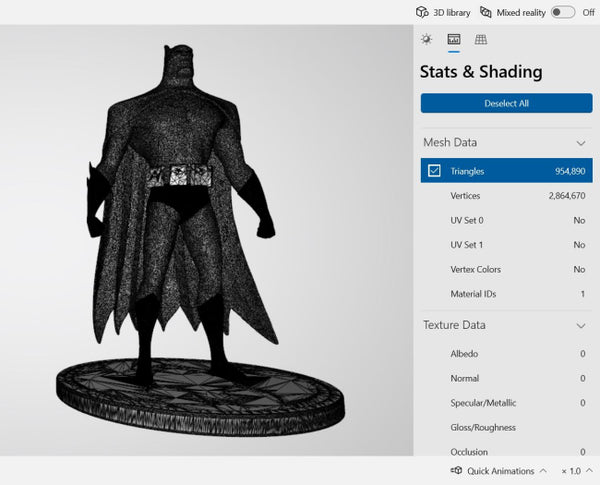 Batman Figure 3D Model Ready to Print