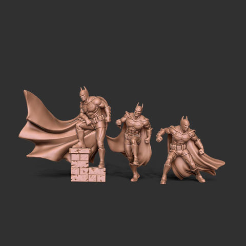 Batman Minatures 3D Model Ready to Print (3 design)