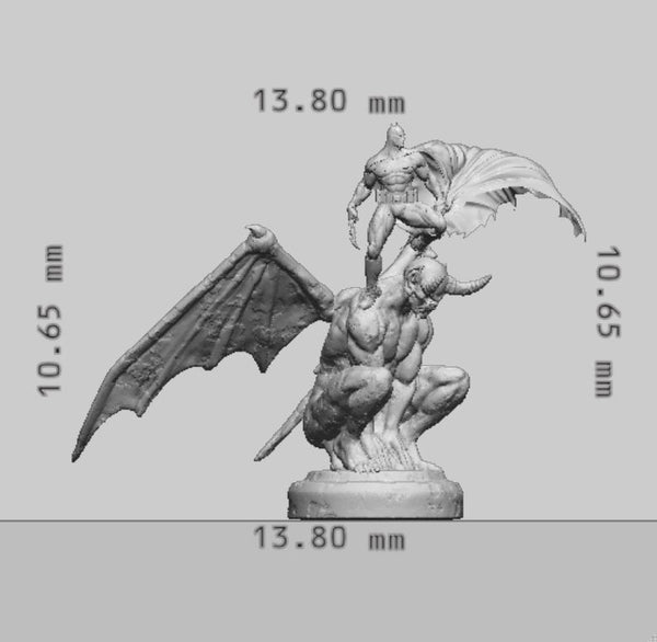 Batman on Devil 3D Model Ready to Print