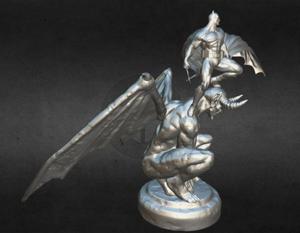 Batman on Devil 3D Model Ready to Print