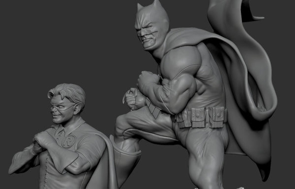 Batman y Robin Miniatures 3D Model Ready to Print