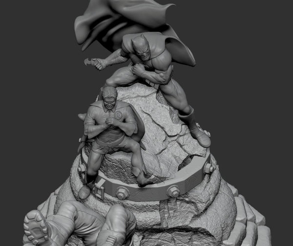Batman y Robin Miniatures 3D Model Ready to Print