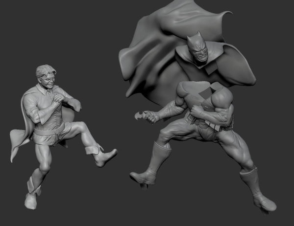 Batman y Robin Miniatures 3D Model Ready to Print