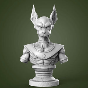 Beerus Bust Figurine 3D Model Ready to Print