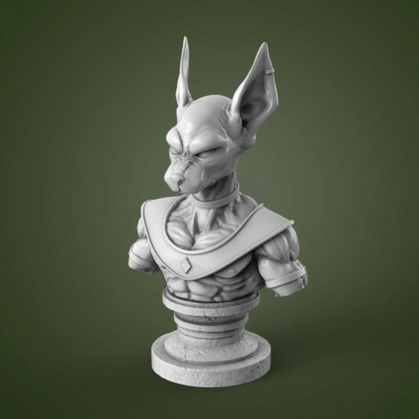 Beerus Bust Figurine 3D Model Ready to Print