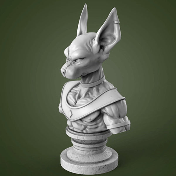 Beerus Bust Figurine 3D Model Ready to Print