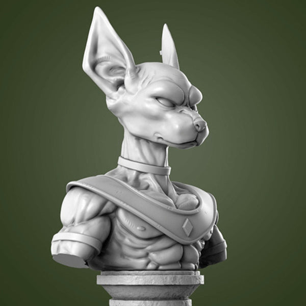 Beerus Bust Figurine 3D Model Ready to Print