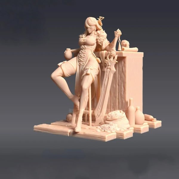 Beidou Genshin Impact Fanart 3D Model STL Ready to Print