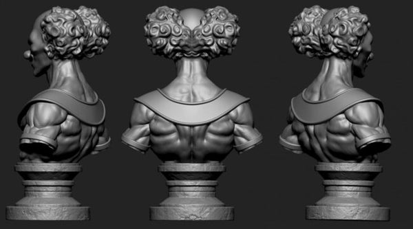 Belmod Bust Figurine 3D Model Ready to Print